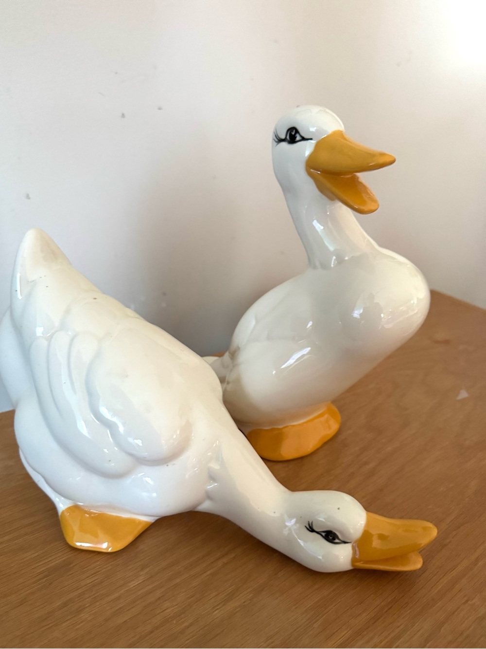 Set of Ceramic Duck Figurines